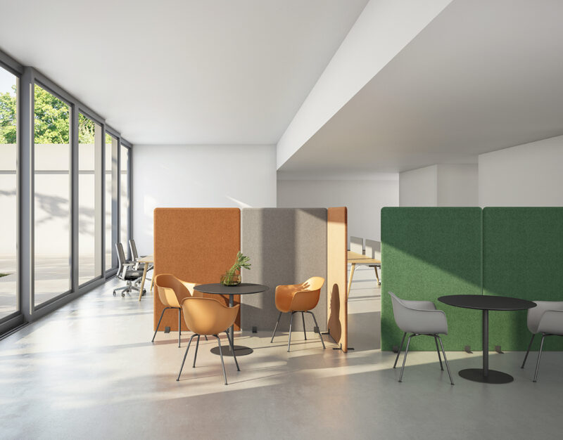 Soundproof office partition single seat workstation with straight desk 6