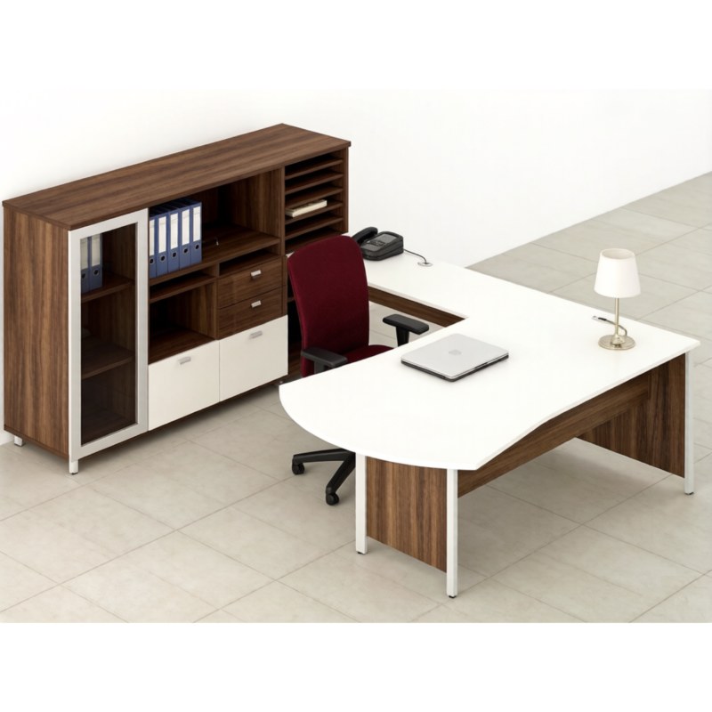 Hot-selling Modern L-shaped Executive Desk Storage
