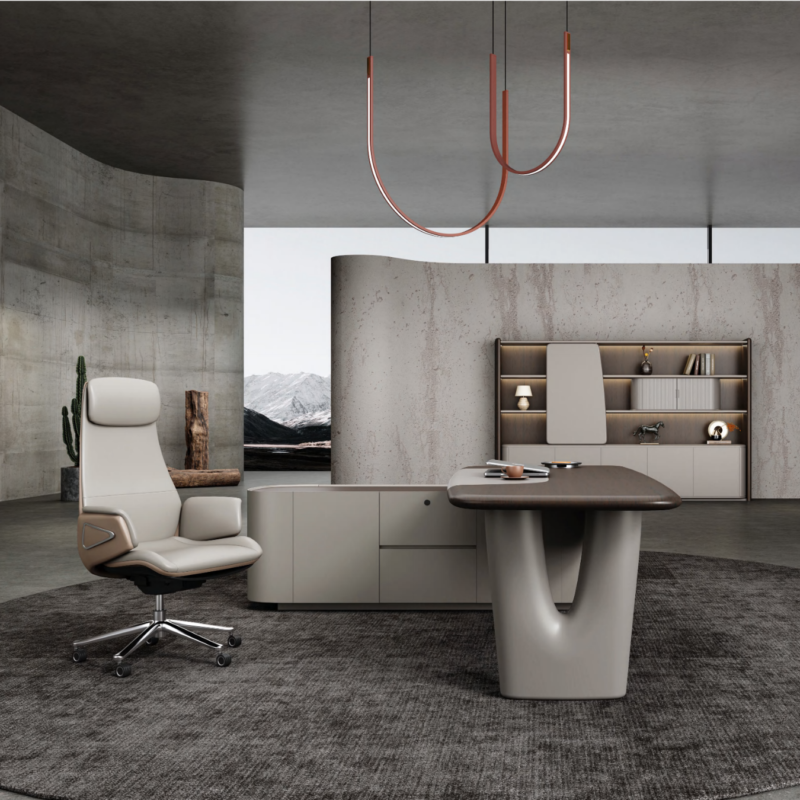 Modern High-end Luxury Ergonomic Boss Room L-shape