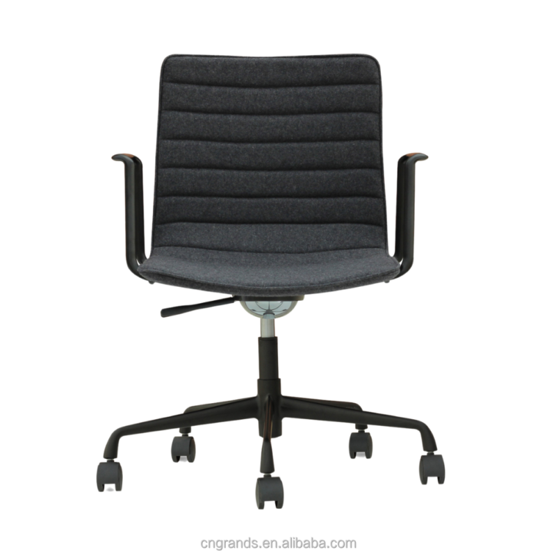 Aluminum Swivel Office Chairs Rotating Arms Legs G