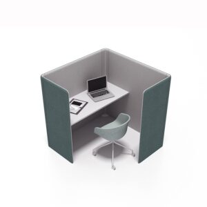 Soundproof office partition single seat workstation with straight desk 2