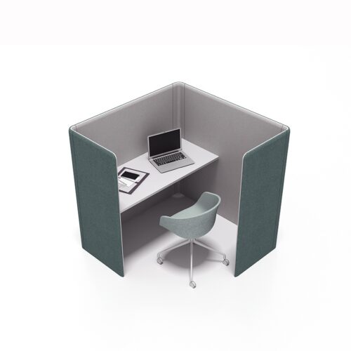 Soundproof office partition single seat workstation with straight desk 2