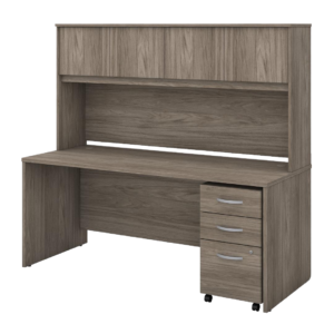 Modern Expandable Wooden Desk Hutch Mobile Filing