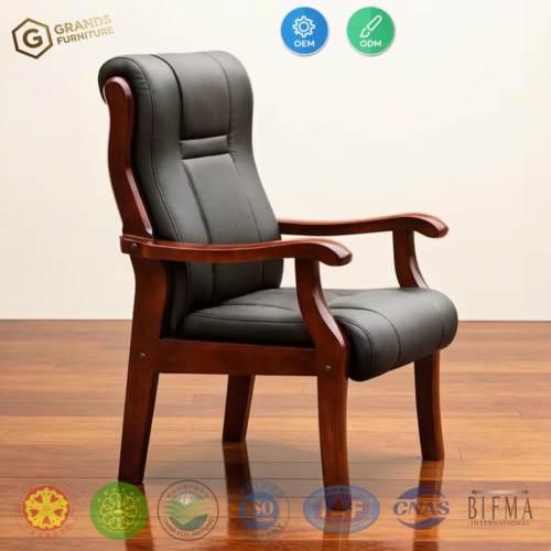 Grands Furniture Solid Wood Frame Synthetic Leathe