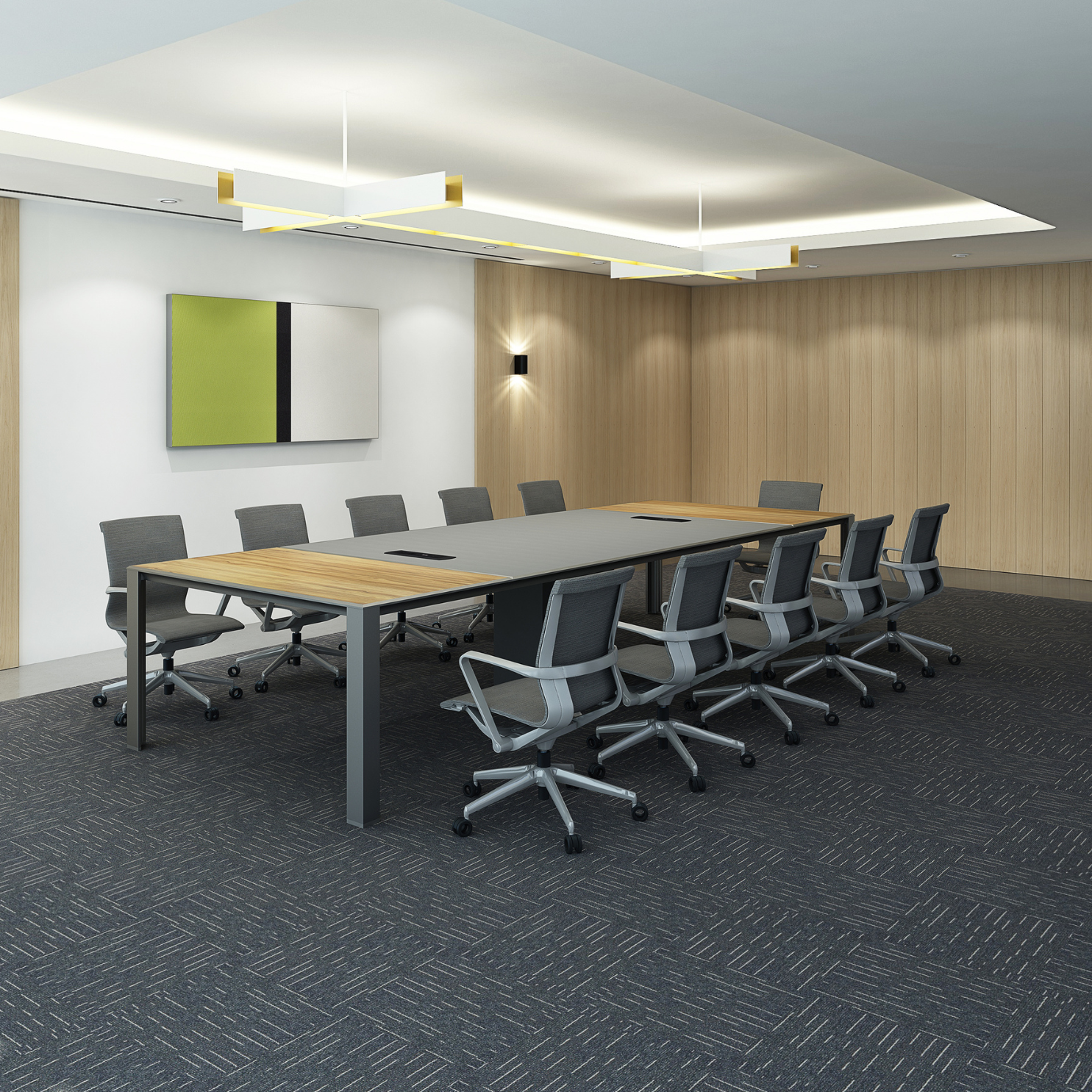 Chuangke furniture Hot Selling Aluminum Frame Modern Conference Table