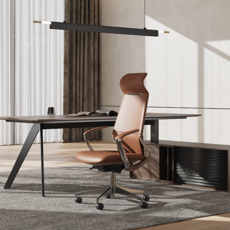 Modern Adjustable Swivel PU Leather Office Chair A