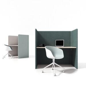 Soundproof office partition single seat workstation with straight desk