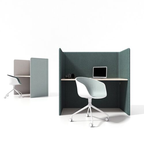 Soundproof office partition single seat workstation with straight desk
