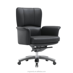 High-backed Leather Boss Rotating Manager Chair Re