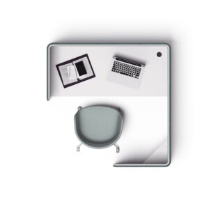 Soundproof office partition single seat workstation with straight desk 3