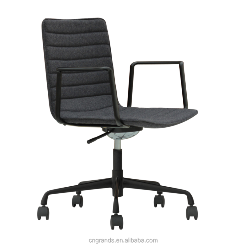 Aluminum Swivel Office Chairs Rotating Arms Legs G