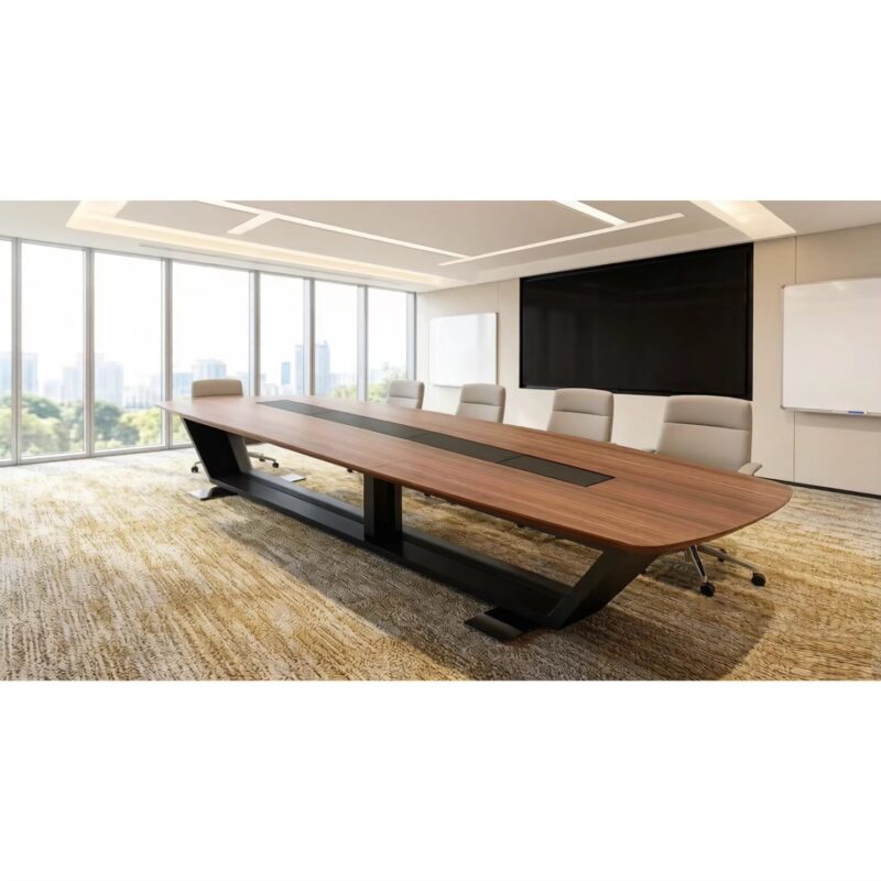 Modern Ergonomic Scalable Wooden Conference Table