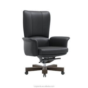 Modern Leather Executive Office Chair High Back Sw