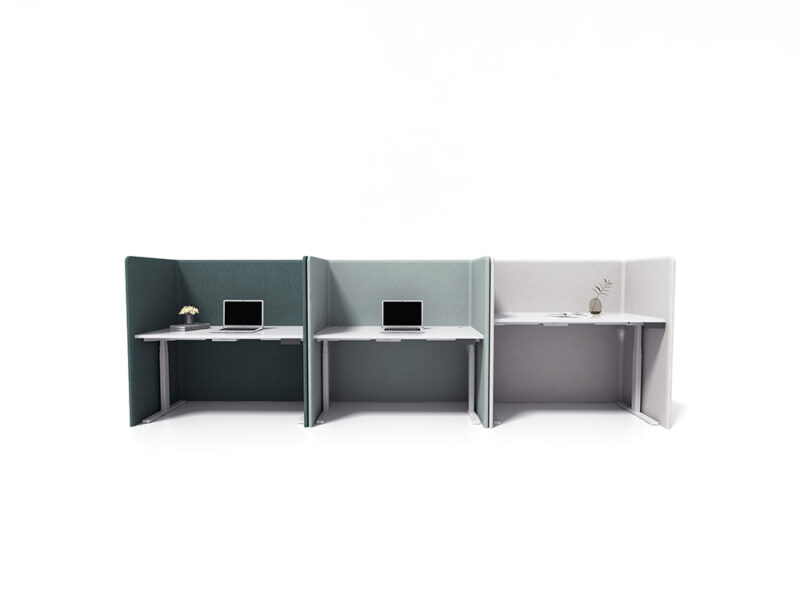 Soundproof office partition single seat workstation with straight desk 5