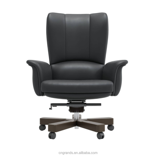High-backed Leather Boss Rotating Manager Chair Re