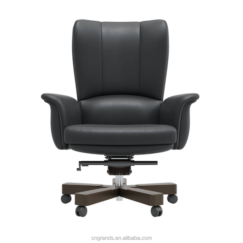 High-backed Leather Boss Rotating Manager Chair Re