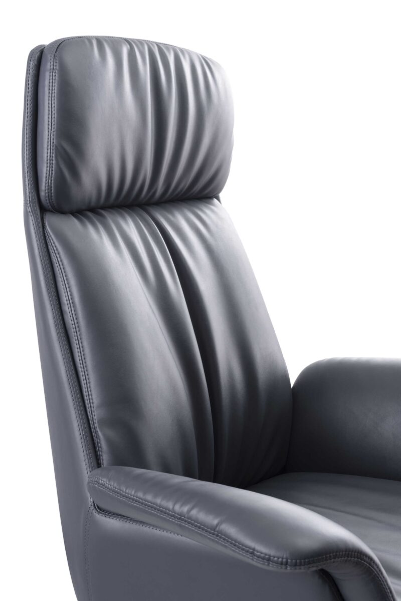 Luxury PU Executive Office Chair with Aluminum Fra